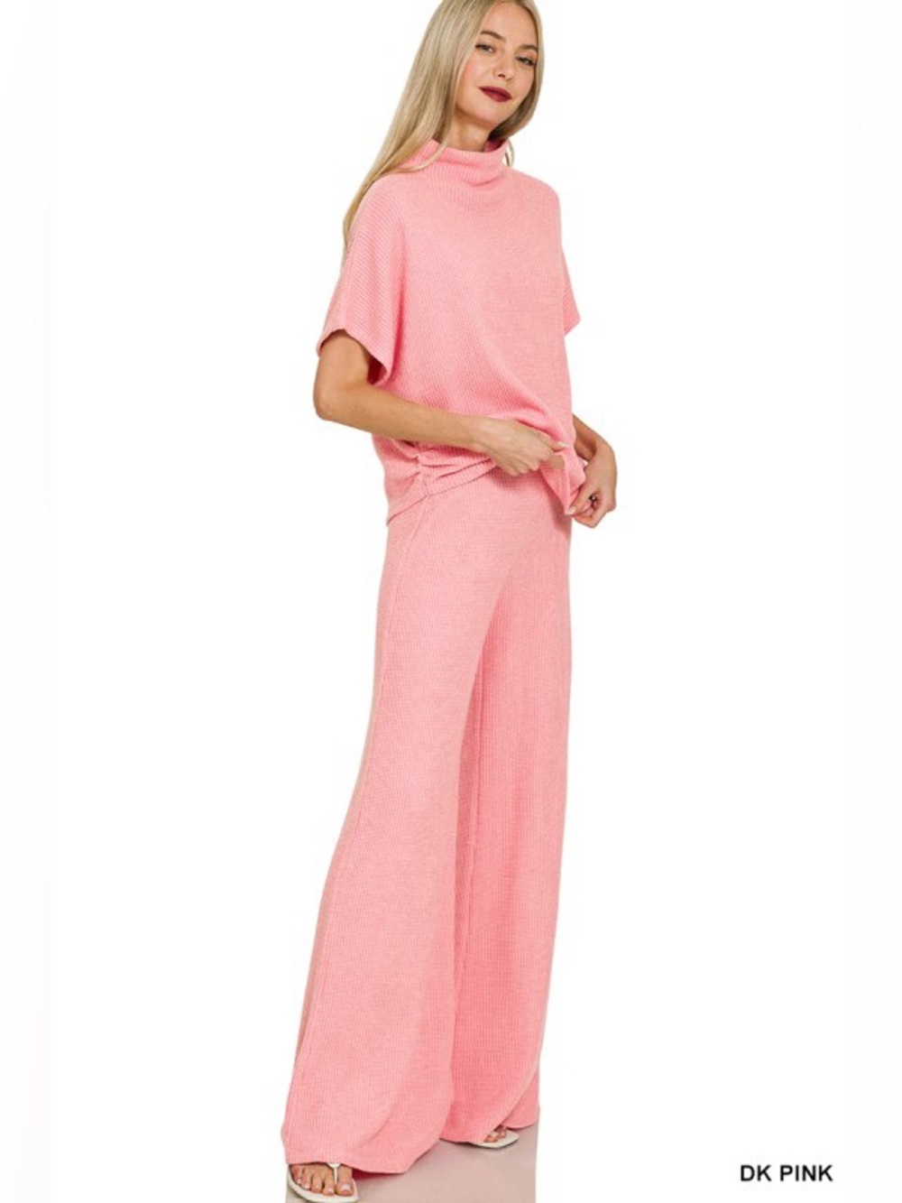 NWT 2pc ZENANA DK PINK SWEATER
MOCK NECK TOP & LONG PANTS SET SOFT COMFY - Picture 2 of 7